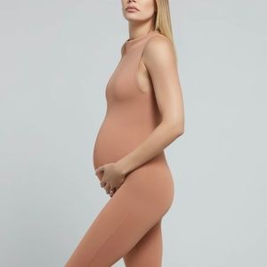 NEW With Tags BUMPSUIT The Gia Maternity Sleeveless Rose/Pink Romper Size S